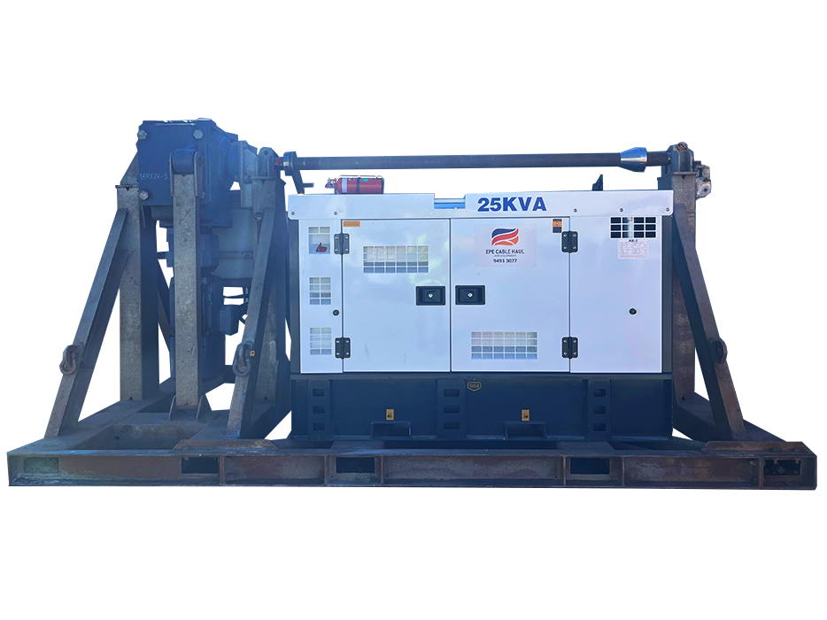 7 Ton Cable Spooler and 25kVA Generator